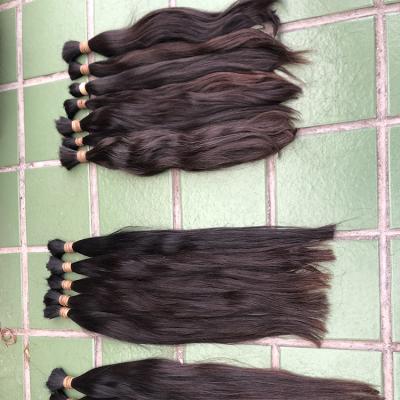 China Cheap Chinese Wholesale Price Silky Straight Virgin Remy Human Hair Bulk Wave Hair Raw Material for sale