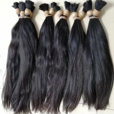 China Wholesale Virgin Hair Bulk Wave Silky Straight Peruvian Natural Hair Extensions for sale