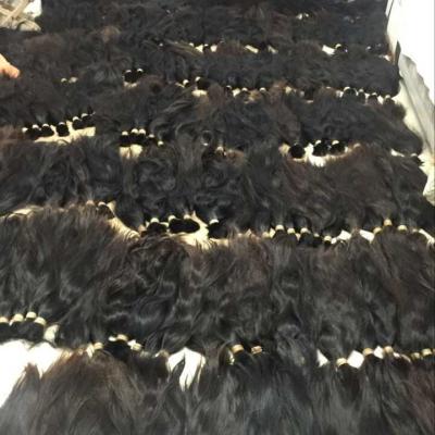 China Cheap Anhui Raw Virgin Hair Bulk Material 100% Human Hair Promotion Silky Straight Wave Hair for sale