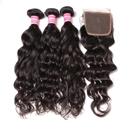 China High Quality Water Wave Virgin Human Hair Extension Peruvian Hair 4 Bundles Cheap Hair Lots 100% Weave for sale