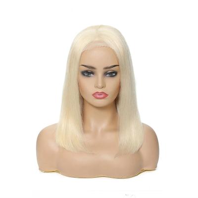 China Silky Straight Wave Full Lace Bob Human Hair Wig 613 Transparent Bob Hair Wig for sale