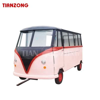 China Winery Cheap Price CE ISO Approved Bus Trailer Food Truck Vintage Trailer Towable Food Cart For Sale for sale