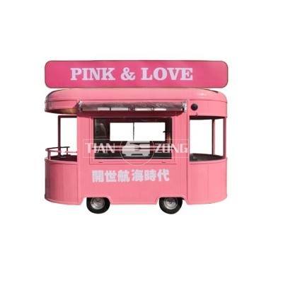 China Winery Tianzong Mobile Food Trucks Food Trailer With Fully Equipped Ice Cream Food Cart For Dubai for sale