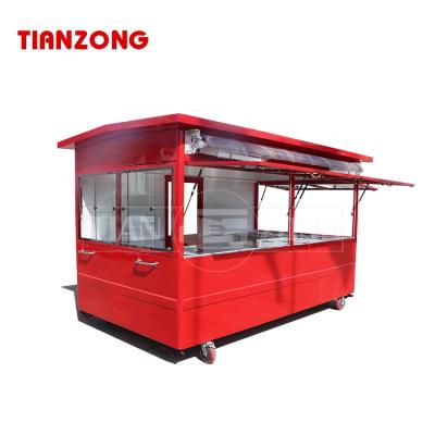 China Winery Tianzong Mobile Food Trucks Food Trailer With Fully Equipped Ice Cream Food Cart For India for sale