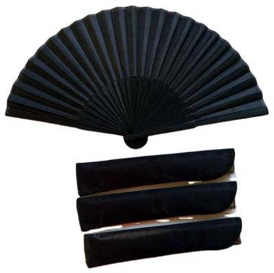 China All People Fan Nylon Fabric Hand Held Folding Chinese Fans With Decorative Plastic Handle Folding Fans For Party, Wedding Gifts for sale