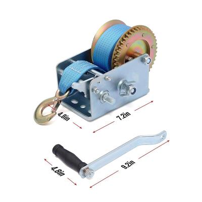 China Outdoor used hand winch 3200lb with cable mechancial manual hand operated hardware tool for sale