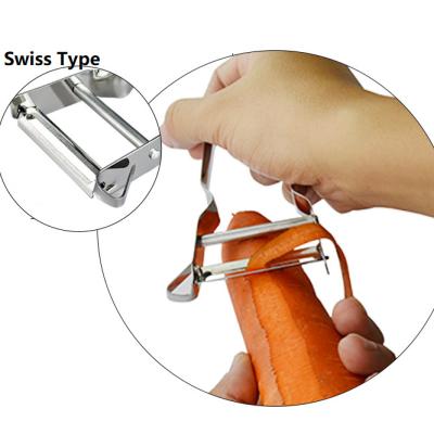 China Viable Multifunctional Potato Peeler Julienne Vegetable Peeler Ultra Sharp Stainless Steel Fruit Peeler for sale