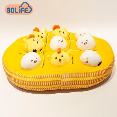 China Custom Flat Educational Family Game Toys Tac Toe Tic Plush Toy for sale