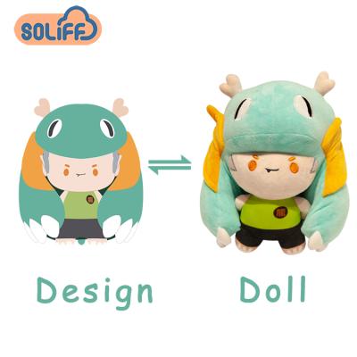 China High quality flat plushie custom color styles soft doll plush toy plush for sale