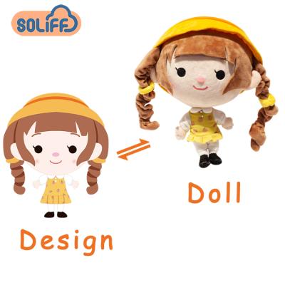 China Custom Flat Soft OEM Stuffed Plush Kids Gift Cute Toy for Kids Anime Dolls for sale