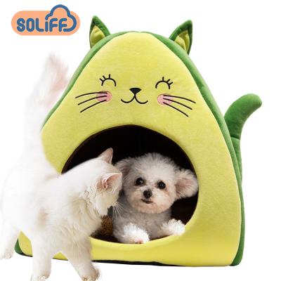 China New Arrival Comfortable Warm Luxuary Breathable Cartoon Character Cat Bed Pet Bed for sale