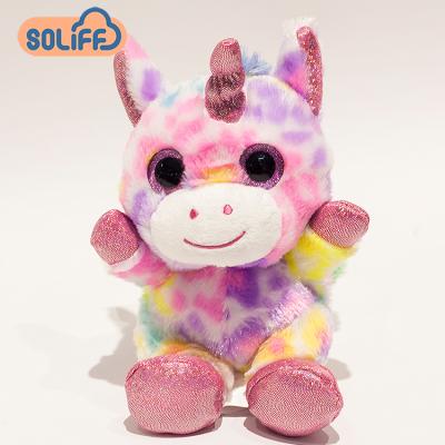 China Plush Flat Toys Big Eyes Stuffed Toys Custom Unicorn Soft Toy for sale