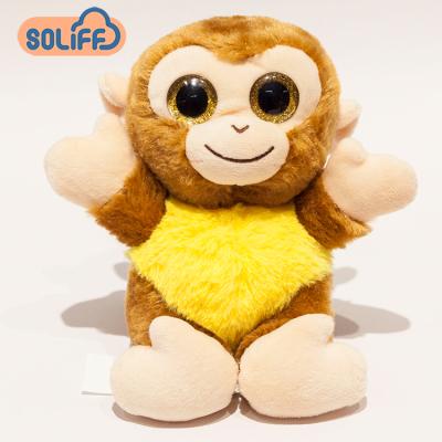 China Custom Plush Flat Toy Monkey Large Eye Stuffed Toys Custom for sale