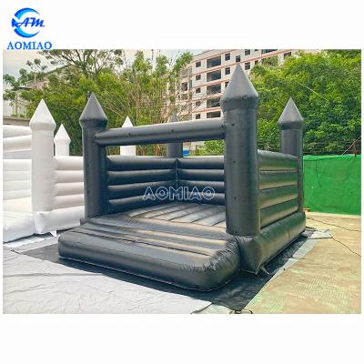 China 15ft PVC Bounce Pastel Black House White Bouncy Castle for sale