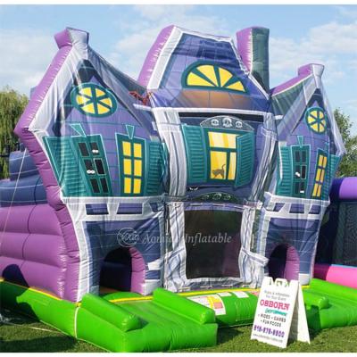 China Hot Sale PVC Giant Halloween Haunted House Halloween Inflatables For Rental for sale