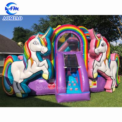 China PVC Unicorn Inflatable Bouncy Castle PVC Jumping Castle For Sale for sale