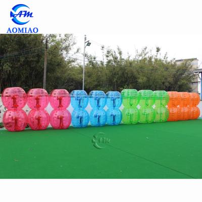 China Toy Half Color Body Inflatable Zorb Ball Inflatable Bubble Bumper Football / Upset Soccer Game For Sale for sale