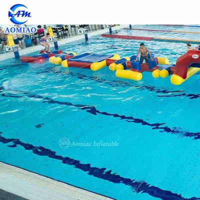 China 2019 hot selling inflatable water obstacle course for swimming pool can be customized for sale