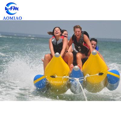 China Funny Inflatable Banana Boat Water Games Inflatable Flying Floating Toys Can Be Customized for sale