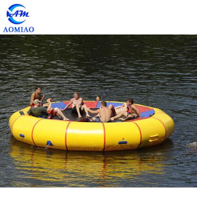 China Aomiao factory cheap giant water park inflatable water trampoline with slide can be customized for sale