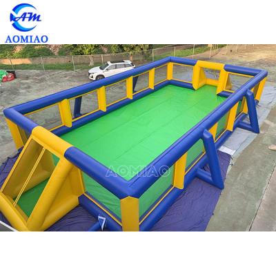 China Outdoor Event Customized Size Soccer Field Sport Inflatable Games Soap Soccer Football Pitch for sale