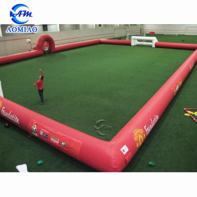 China Cheap New PVC Inflatable Soccer Field Inflatable Football Pitch For Sale for sale