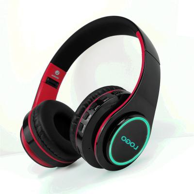 China Over 15 Meters OEM High-End Metallic Foldable Disco Stereo Silent Earphone Radio Glowing Led Gaming Headset Lightweight For Computer for sale