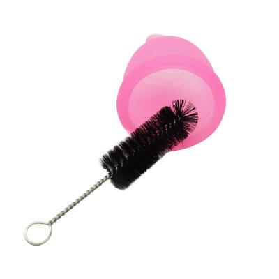 China Furuize Reusable Brush For Woman Measuring Cup Cup Easy Clean Menstrual Brush for sale