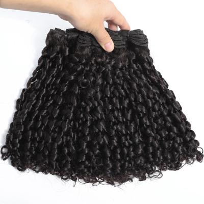 China Shinny Hot Selling 13A Mink Brazilian Curly Pixie Hair Bundles With Lace Closure Frontal Virgin Hair Cuticle Aligned Extensions for sale