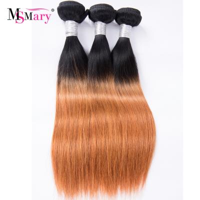 China Shinny MsMary Straight Hair Bundles 1B/30 Virgin Mongolian Hair for sale