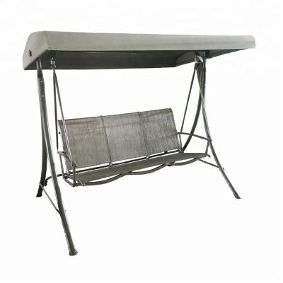 China 3 seater modern steel sling outdoor swing chair with canopy for sale