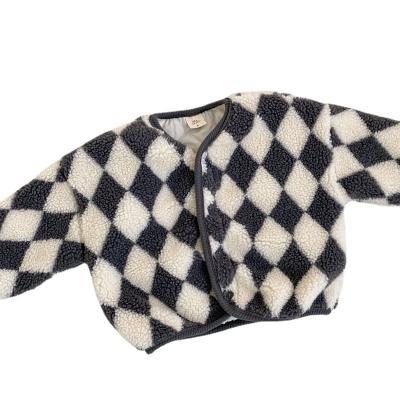 China Baby windproof coats outwear cardigan with long sleeve and plaid coat for toddler for sale