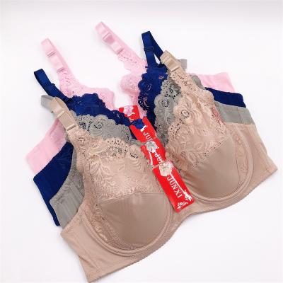 China JUNXI High Quality QUICK DRY Laces Cup Bra Insert Fabric Lace Embroidery F Cup Plus Size Bra For Women for sale