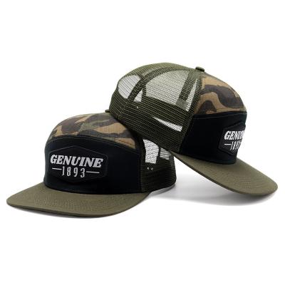 China PANGKB Logo Soldier Military Protective Cap High Quality Custom Camouflage Veterans Commemorative Mesh Cap Snapback Trucker Mesh Cap for sale