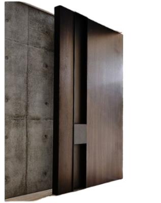 China Waterproof Anti Dust And Moisture Proof High Quality Wood Pivot Doors Modern Entry Design for sale