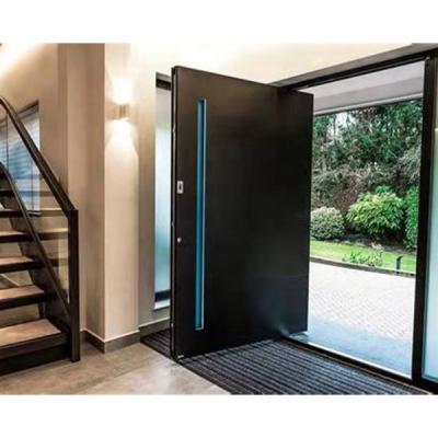 China Waterproof High End Luxury Wood Villa Hotel EO Pivot Entrance Doors for sale