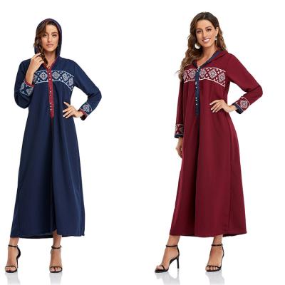 China Long Maxi Jalabiya Robe Femme Arab Abaya Hooded Islamic Muslim Dress Polyester GH-XG2014 Saudi Arabia for sale