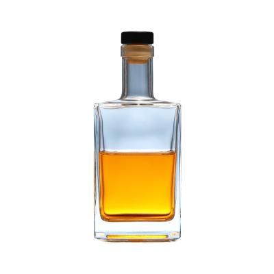 China Custom Logo 500ml Glass Whisky Bottle for Vodka Gin Fruit Wine Decal Mountain Bottle for sale