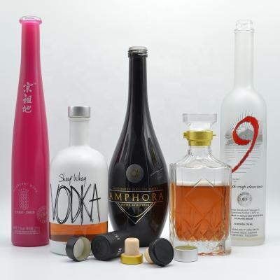 China Whisky FOB y lujo Impresión personalizada Botellas de vidrio congelado cuadradas vacías para licor en venta