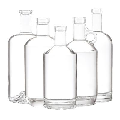 China 500ml 750 ml Super Flint Glass Material Empty Crystal Glass Wine Bottles for Beverage for sale