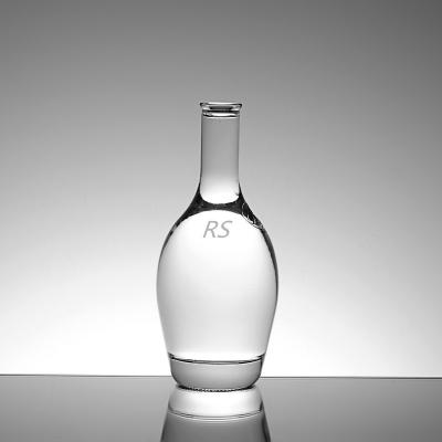 China Decal Surface Handling 750ml Clear Tall Glass Bottles for Wine Limoncello Liquor for sale