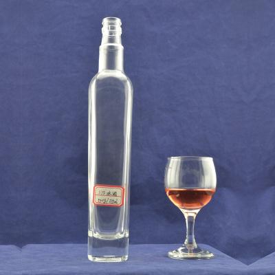 China 375ml Clear Bellissima Glass Bottles Perfect for Beverage Packaging Solutions for sale