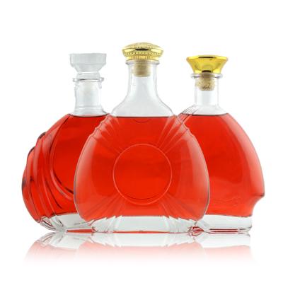 China 1000ml Square Painted Empty Tequila Rum Glass Bottle with Super Flint Material for sale