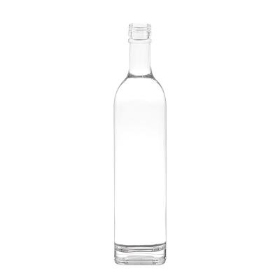 Chine Décal/ Frost/ Peinture Forme moderne Carré Plat 750 ml Bouteille de verre glacé à vendre