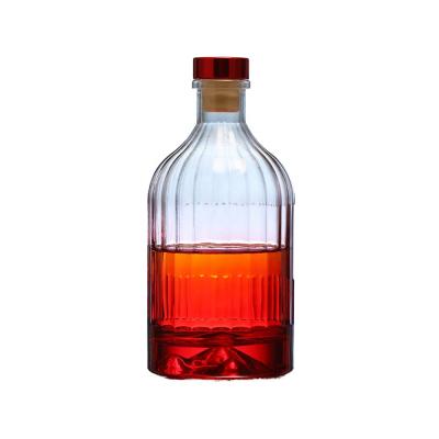 China OEM Clear Glass Soft Drinks Bottle 300ml 500ml 750ml with Frost Deep Process for sale