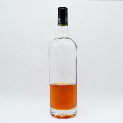 China Super Flint Glass 750ml 1000ml Empty Gin Tequila Whisky Alcohole Bottle Design for Wine for sale