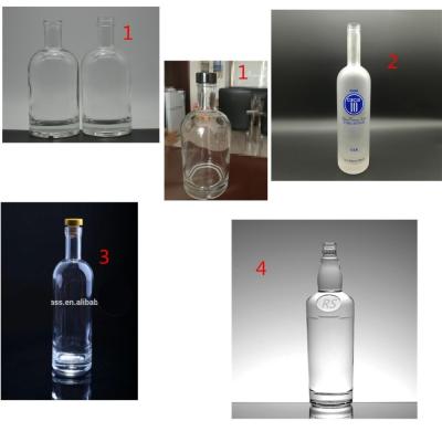 China Free Sample Decal Surface Handling Glass Wine Bottles for Gin Vodka Whisky for sale