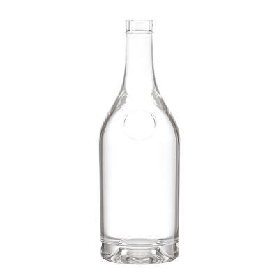 China 375ml Customized Shape Super Flint Glass Vodka Champagne Empty Glass Bottles with Cap for sale