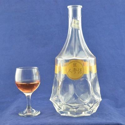 China Free Sample Fee Glass Gin Bottles for Alcohol/Liquor Empty Glass Bottle for sale