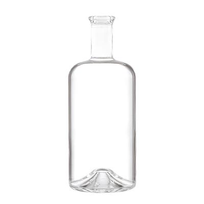 China Crystal White 750ml Super Flint Glass Bottle for Whiskey Tequila Champagne Rum Vodka for sale